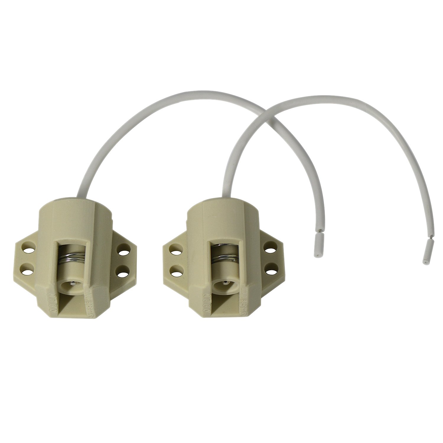 Fankerba - 2PCs Ceramic R7S Lamp Socket,Off-White Lamp Holder Base AC 110-250V,75-1000W for Single-Ended of Metal Halide Lamp Head