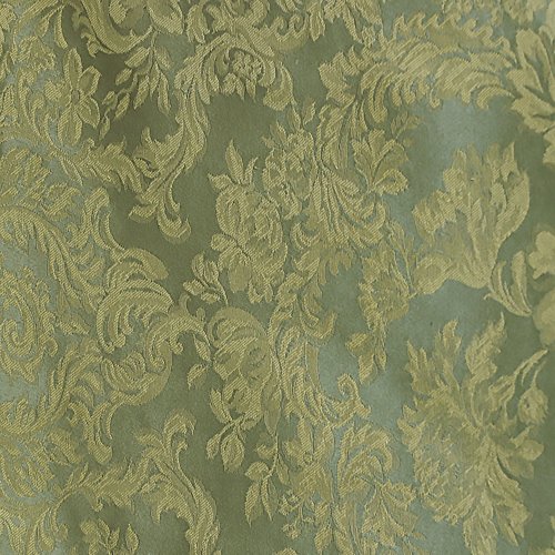 Ultimate Textile Miranda 60 x 108-Inch Rectangular Damask Tablecloth Sage Green - Thumbnail 2