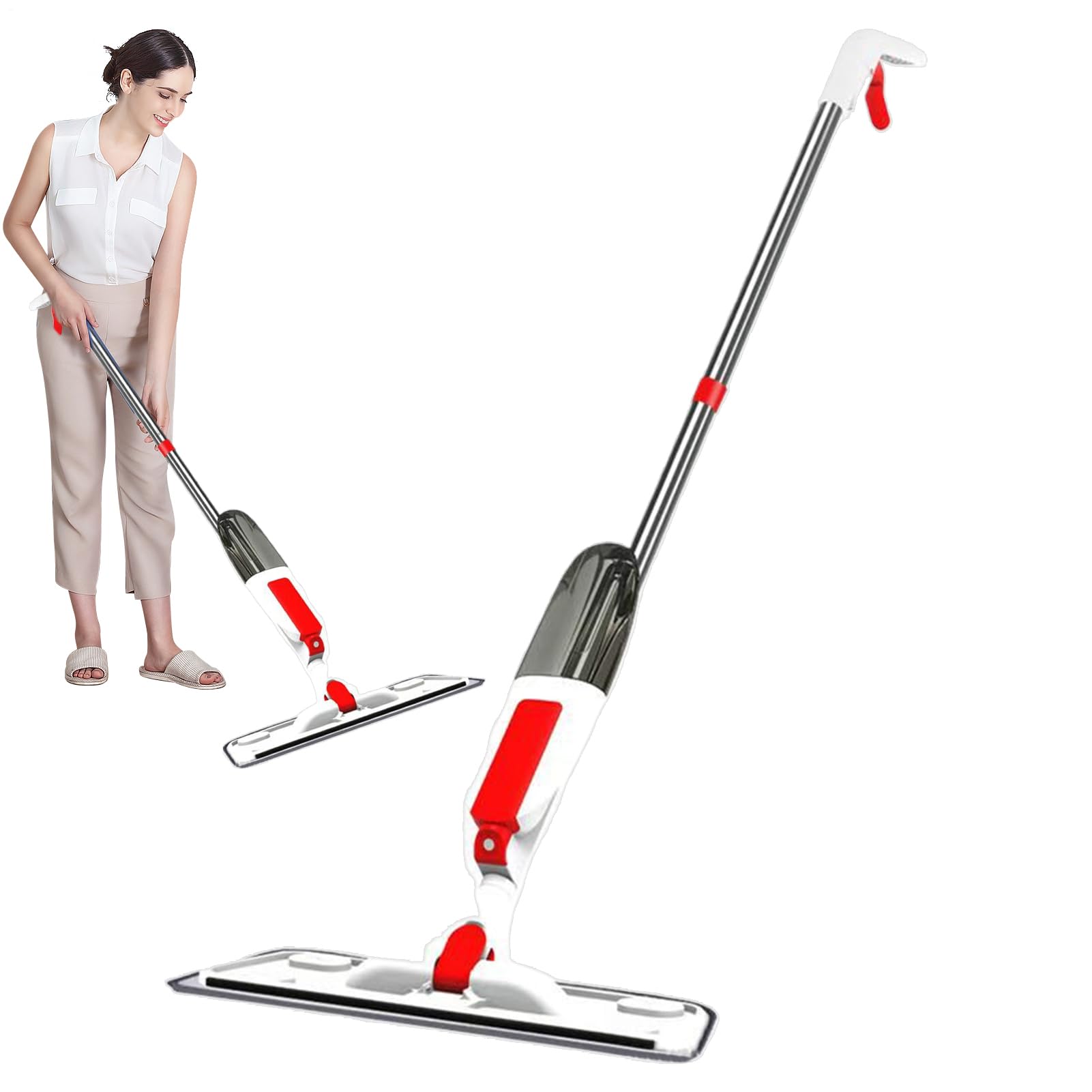 Spray Mop, Multifunctional Floor Cleaner, 15,75 x 4,33 pulgadas Precision Contactless Spraying Mop, ligero y fácil de usar para garaje, Apartment, Dormitory, Living Room, Home Cleanings