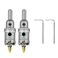 Vista 28 de SALI 1-1/16" (27mm) Kit de sierra perforadora TCT con punta de carburo de tungsteno Broca de sierra perforadora con punta de carburo con broca