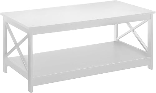 Miniatura 62 de Convenience Concepts – Mesa de café Oxford, Madera, Gris Gris,Barnwood/Negro,Negro,Rosa rubor,Azul cobalto,Madera derivada/Blanco,Azul espuma