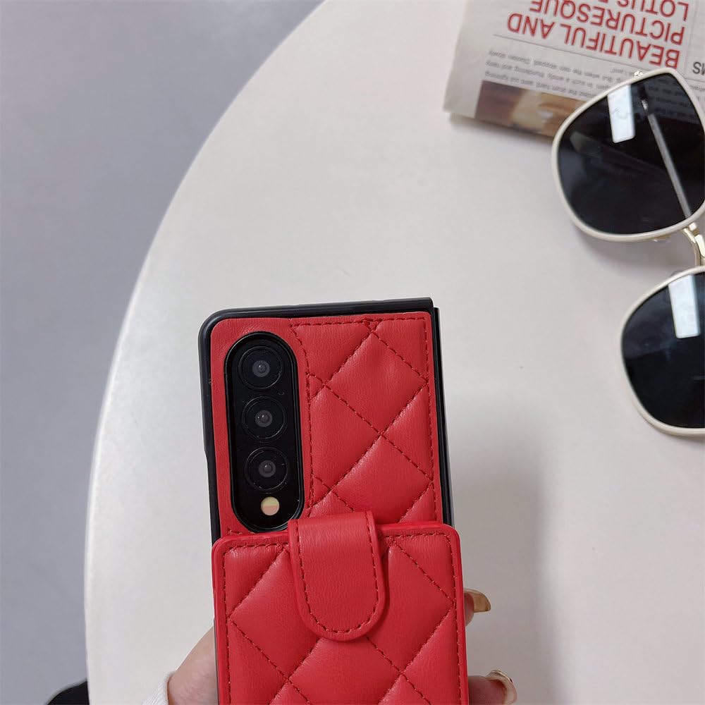 Luksusowe skórzane etui do Samsung Galaxy Z Fold 5 4 3 Fold5 Fold4 Fold3 5G Crossbody, smycz, portfel, etui na telefon, białe, do Galaxy Z Fold5