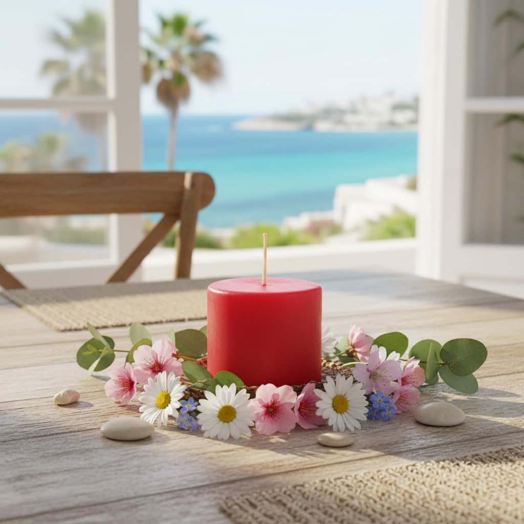 Promo Kit of 12 Scented Strawberry Candles – Vegan Wax – Pocket Season – Spring/Summer – Made in Italy Cereria Di Giorgio