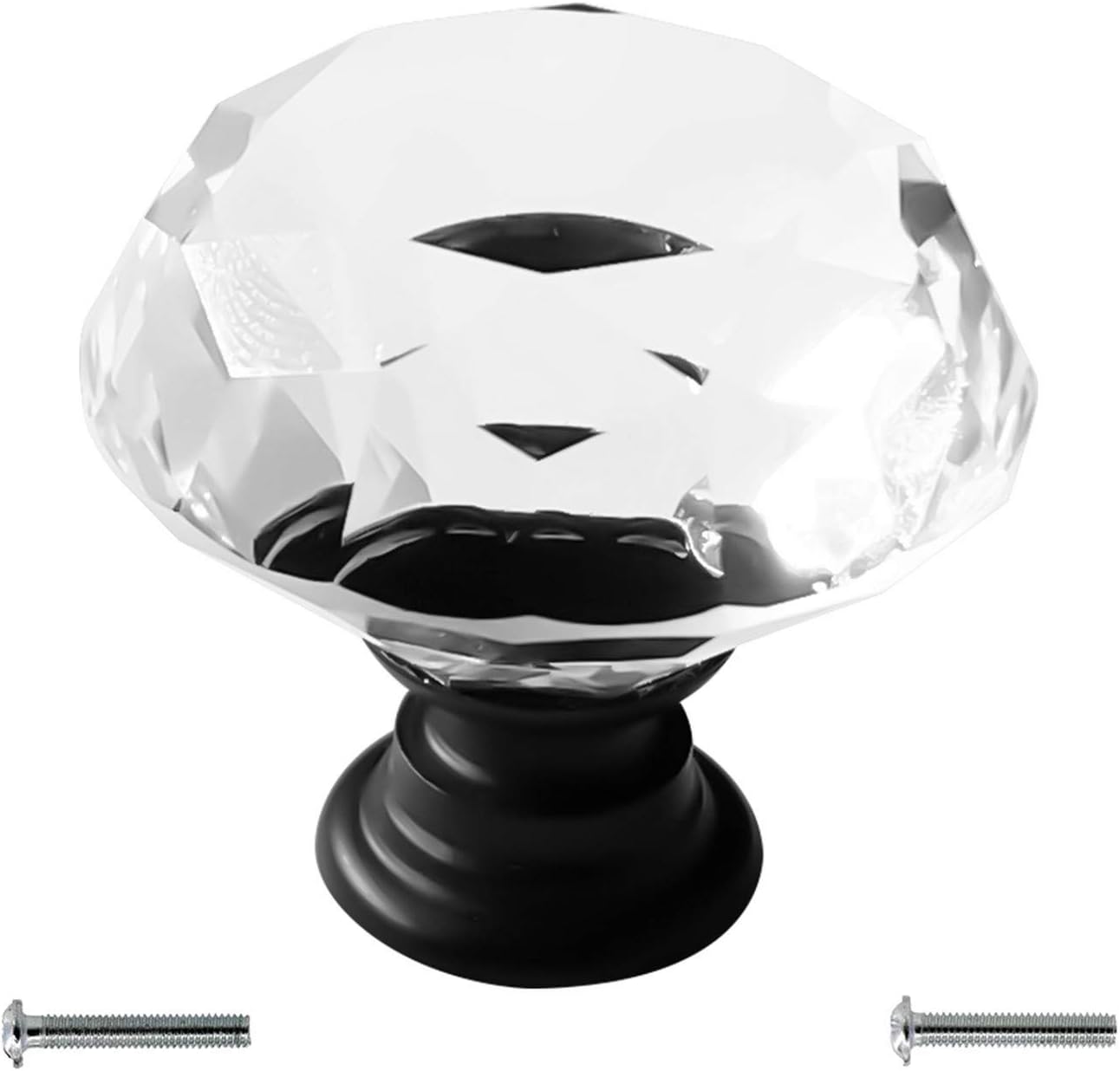 Dynasty 30mm Glass Crystal Dresser Drawer Kitchen Cabinet Door Hardware Knobs Handles - Color | Quantity Choice