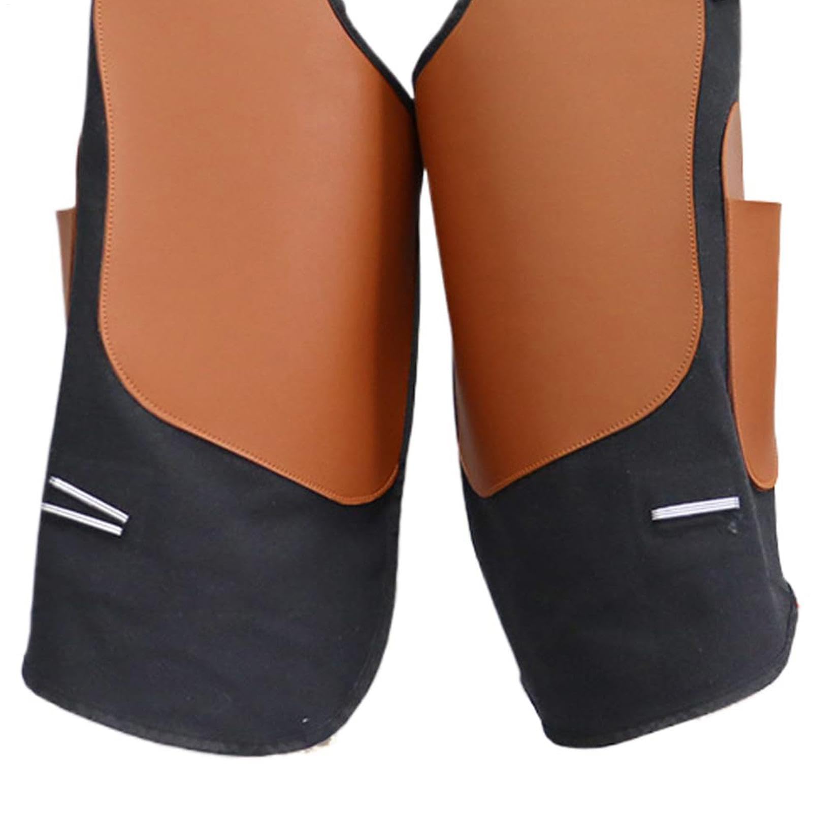 Delantal de Herrador,Pantalones para Cuidado Equino con Refuerzo en Rodilla,Delantal de Soldadura de Polipiel con Tirantes Ajustables | para Hombres Mujeres Trabajo de Soldadura Labores
