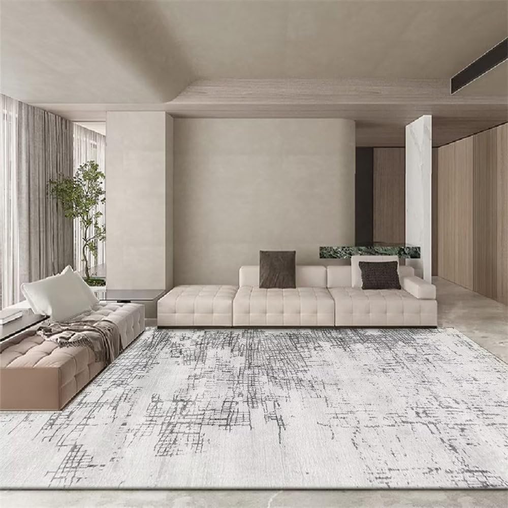 Tapis de salon lavable couleur claire pour décoration de chambre