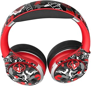 Hoement Fone De Ouvido Fone De Ouvido PC Fone De Ouvido Baixo Fones De Ouvido Fone De Ouvido Para Celular Baixo Fone De Ouvido PC Fones De Ouvido Abs Vermelho Dobrável Sobre A Orelha Fone