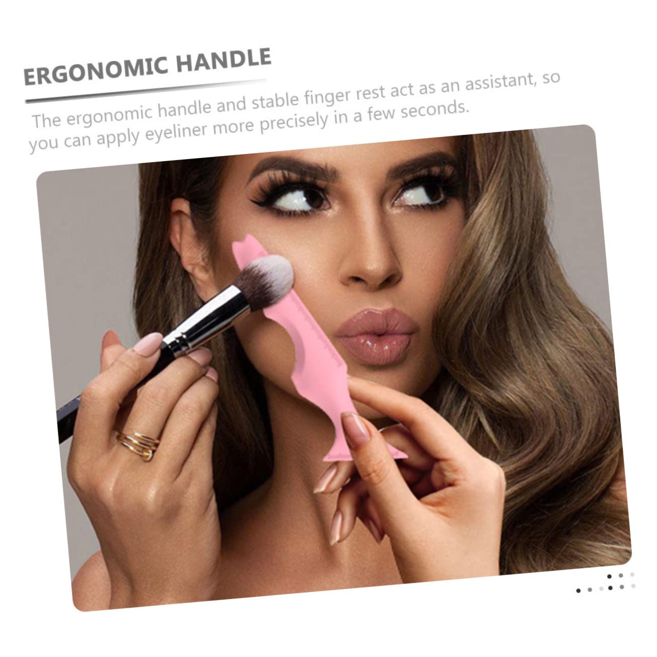 Healeved Set Di 4 Stencil Per Sopracciglia Per Trucco Righello Per Eyeliner Stencil Per Ombretto Angolati in Silicone Per Donne 3 Pezzi * 4
