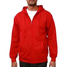 Mens Full Zip Hoodie Fleece Long Sleeve Hooded Sweatshirt Pullover Men Lightweight Athletic Hoodies