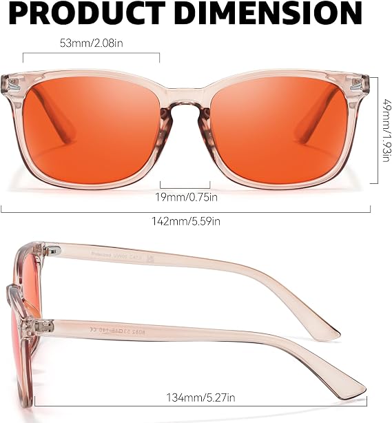 TJUTR 99.9% Blue Light Blocking Sleep Glasses, Professional 2.0 AR Coatings Amber Lens for Computer Reduce Eyestrain