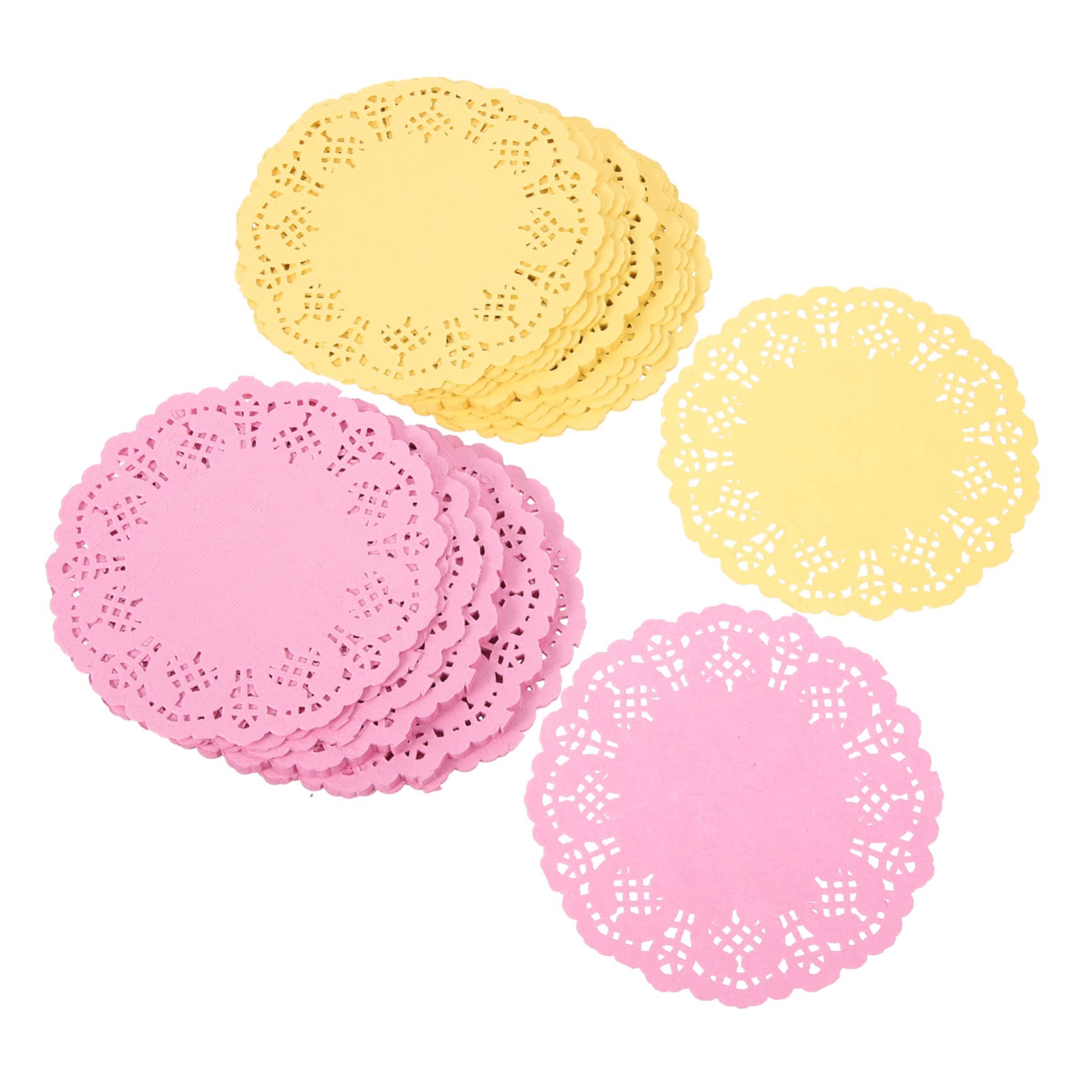 STOBAZA Set of 2 Lace Paper Placemats Doilies for Placemats Round Cake Paper Doilies Oil Absorbing