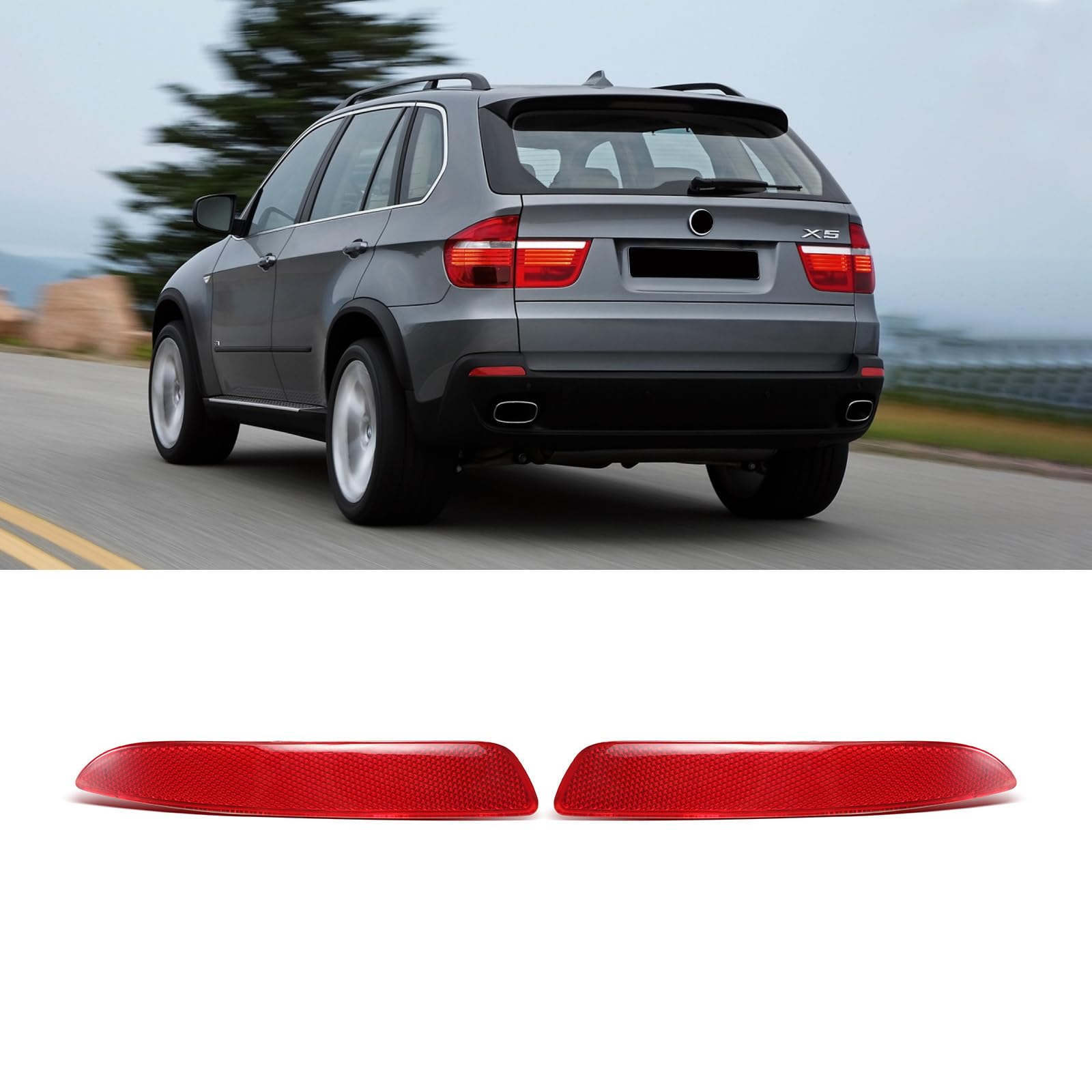 Photo 1 of BINB ROAD Rear Bumper Reflectors Trim for BMW X5 E70 2009-2013