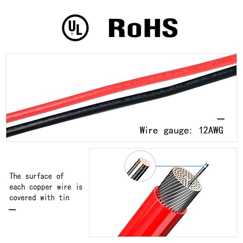 Miniatura 9 de Cable conector SAE, enchufe de desconexión rápida SAE de 10 AWG de 2 pies, 2 pines, para panel solar, automóvil, motocicleta (paquete de 2)