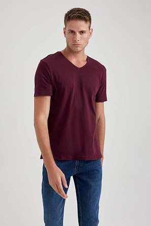 DeFacto Erkek Slim Fit V Yaka Tişört