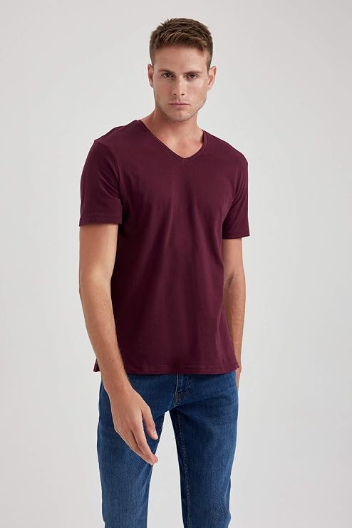 DeFacto Erkek Slim Fit V Yaka Tişört