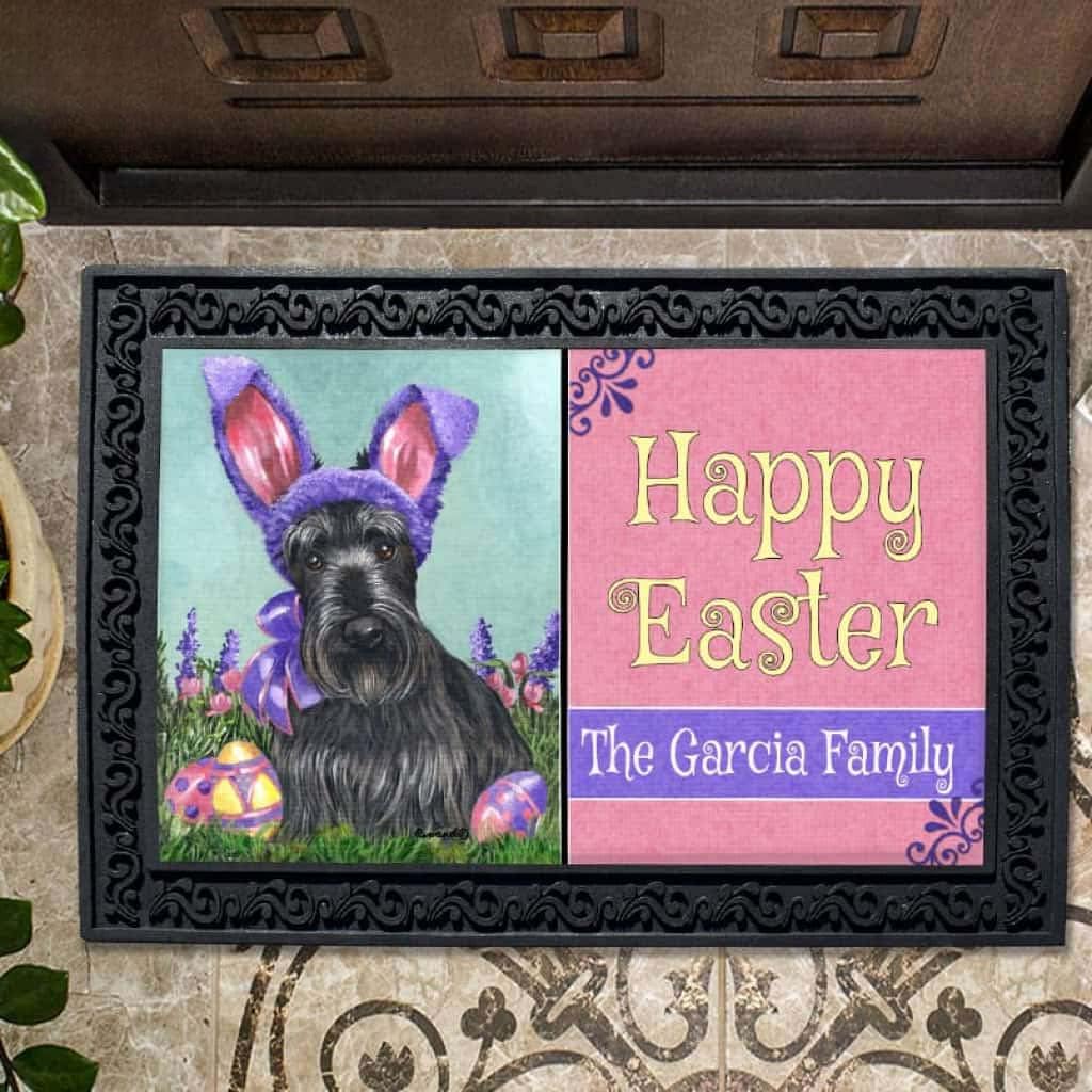 Paillasson extérieur entrée Scottish Terrier tapis de sol personnalisé sur mesure