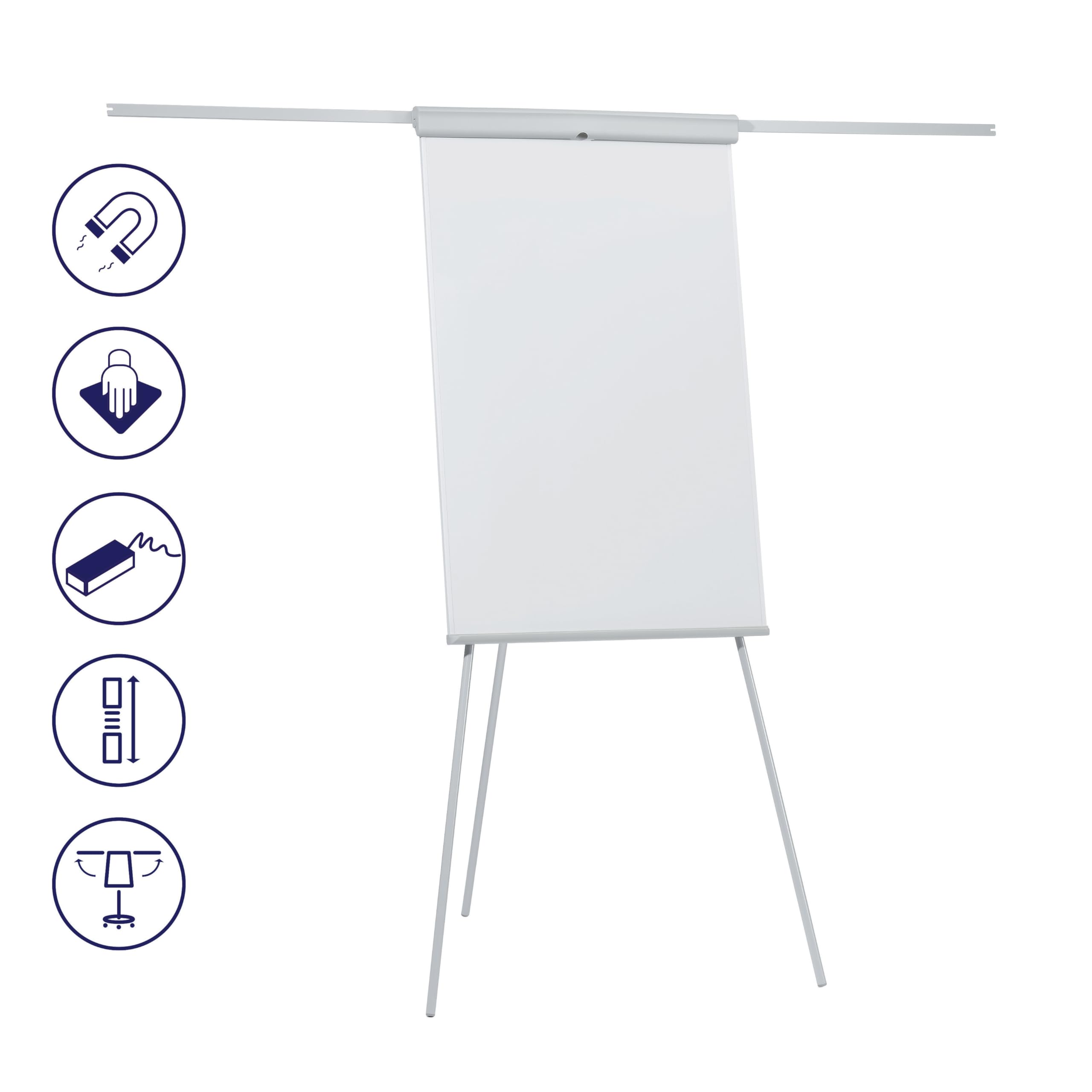 Franken EL-FC22 Pizarra De Caballete Magnética Con Brazos Extensibles, 180 cm, Verde Claro