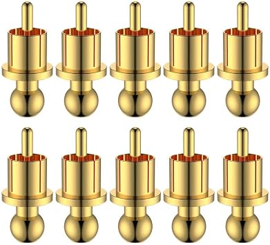 Audiocrast 10x RCA Shorting Caps, Gold Plated Copper RCA Protective Caps RCA Noise Stopper HiFi RCA Dust Caps Protective Covers for RCA Chassis RCA Sockets RCA Plug Jacks to Prevent Dirt, RF, RFI, EMI