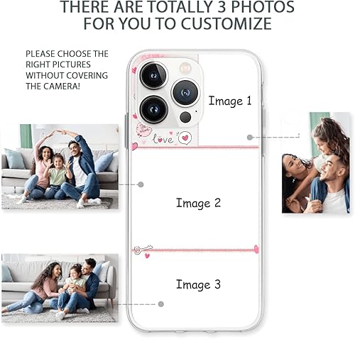 Miniatura 2 de CUBICER Fundas personalizadas para teléfono, imágenes personalizadas, funda impermeable de silicona para mamá, papá, mujeres, hombres y adultos