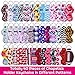 shynek Chapstick Holder Keychain, 40Pcs Lip Balm Holder Keychain Set (Neoprene, Multicolor, Women, Portable)