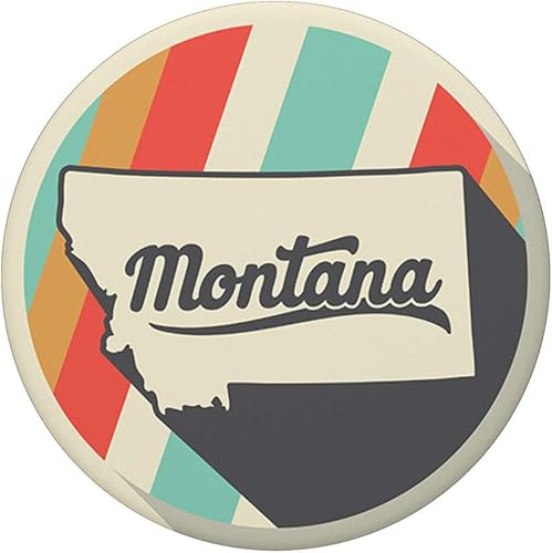 Miniatura 3 de Cultura de Pop Montana State hogar Retro 70s Vintage MT Rainbow popsockets soporte para Smartphones y Tablets