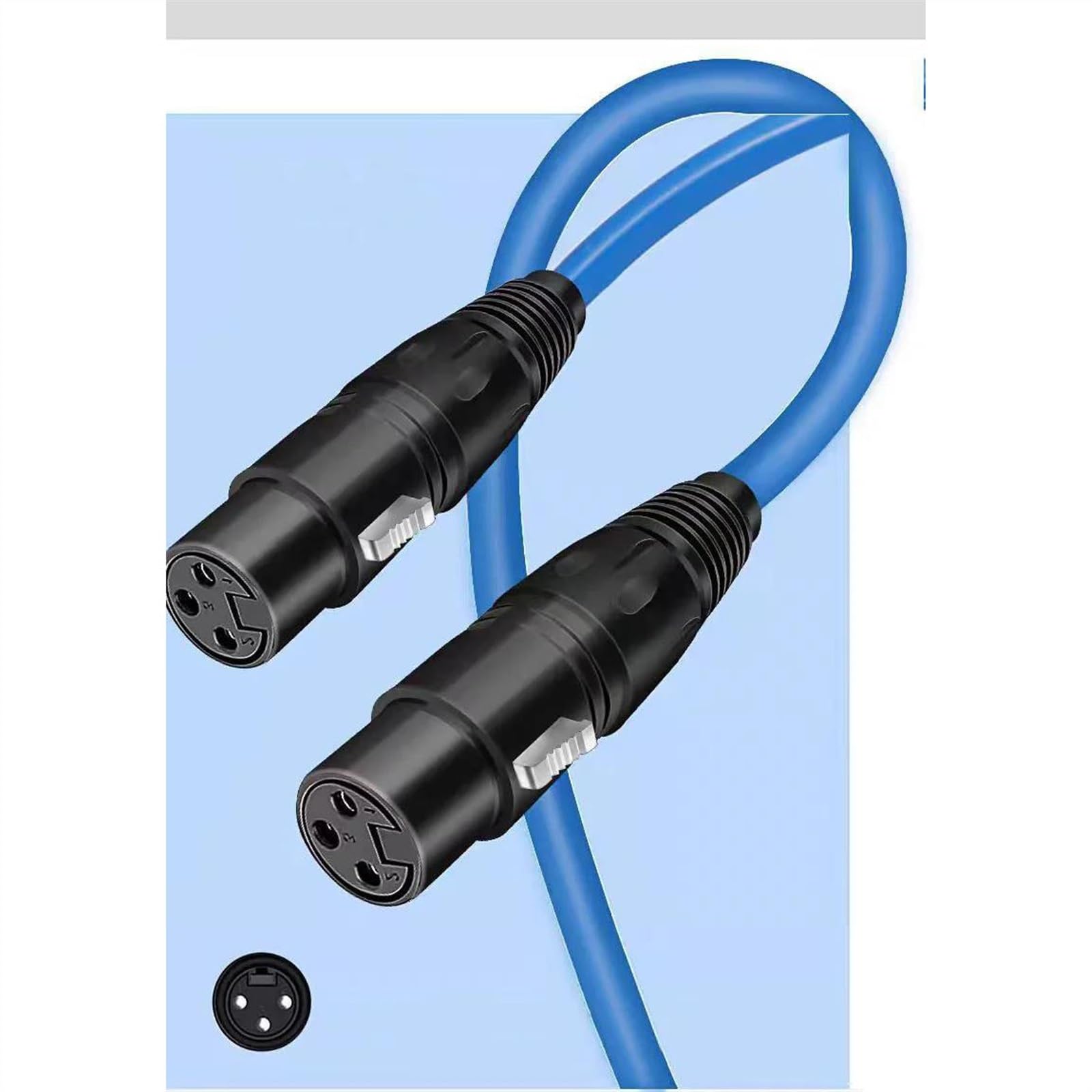 Cables para instrumentos Cable De TS Jack De 1/4 De Pulgada A 2 XLR Hembra Para Amplificador De Guitarra Cable OFC De 6,35 Mm A 3 Pines Duales(150cm)