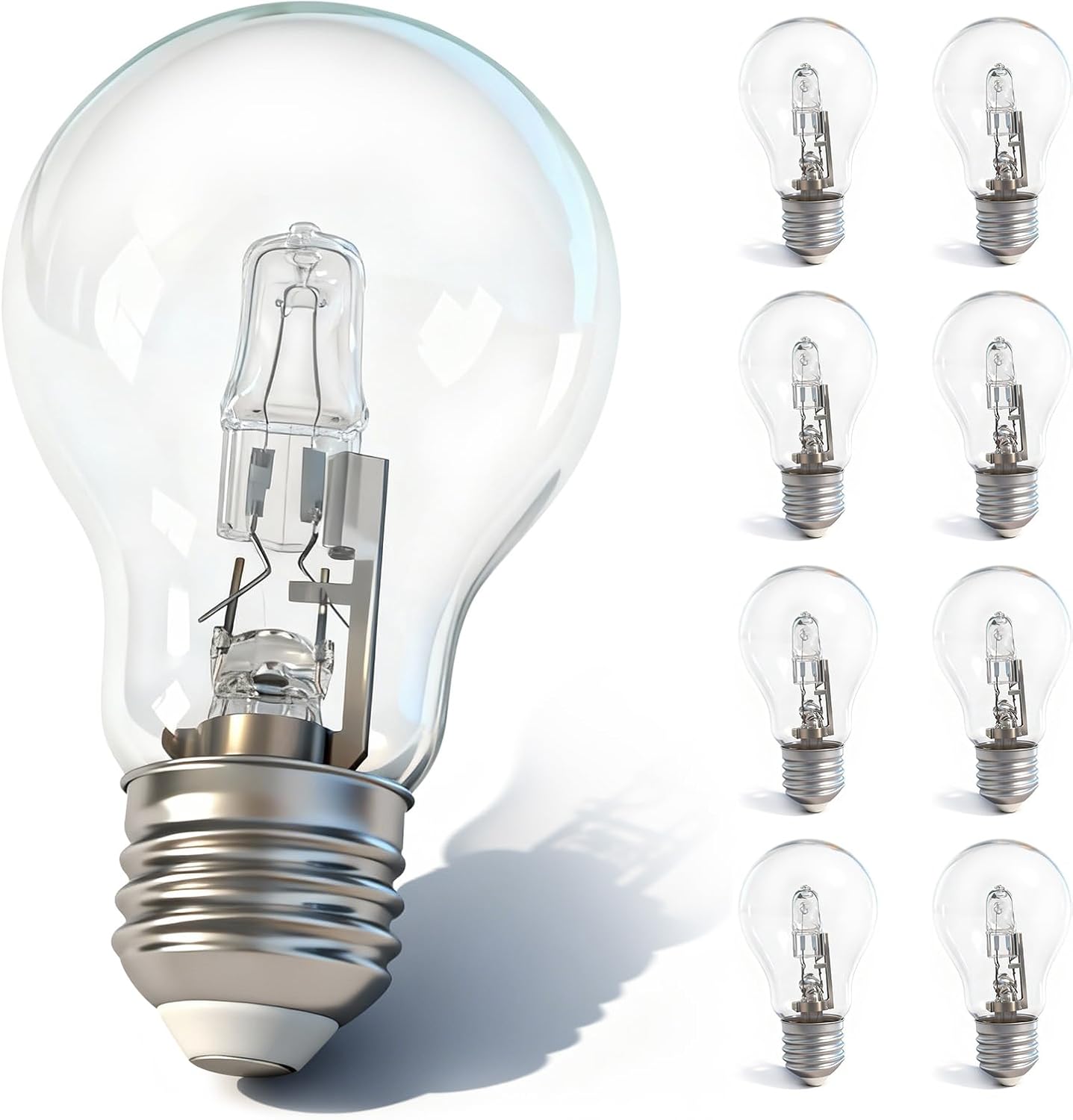 Halogen Light Bulb 043168787963 78796 for E26 Thread Suitable 43 Watt A19 Bulb Types Replace 60 Watt Incandescent Light Bulb(8Pcs)