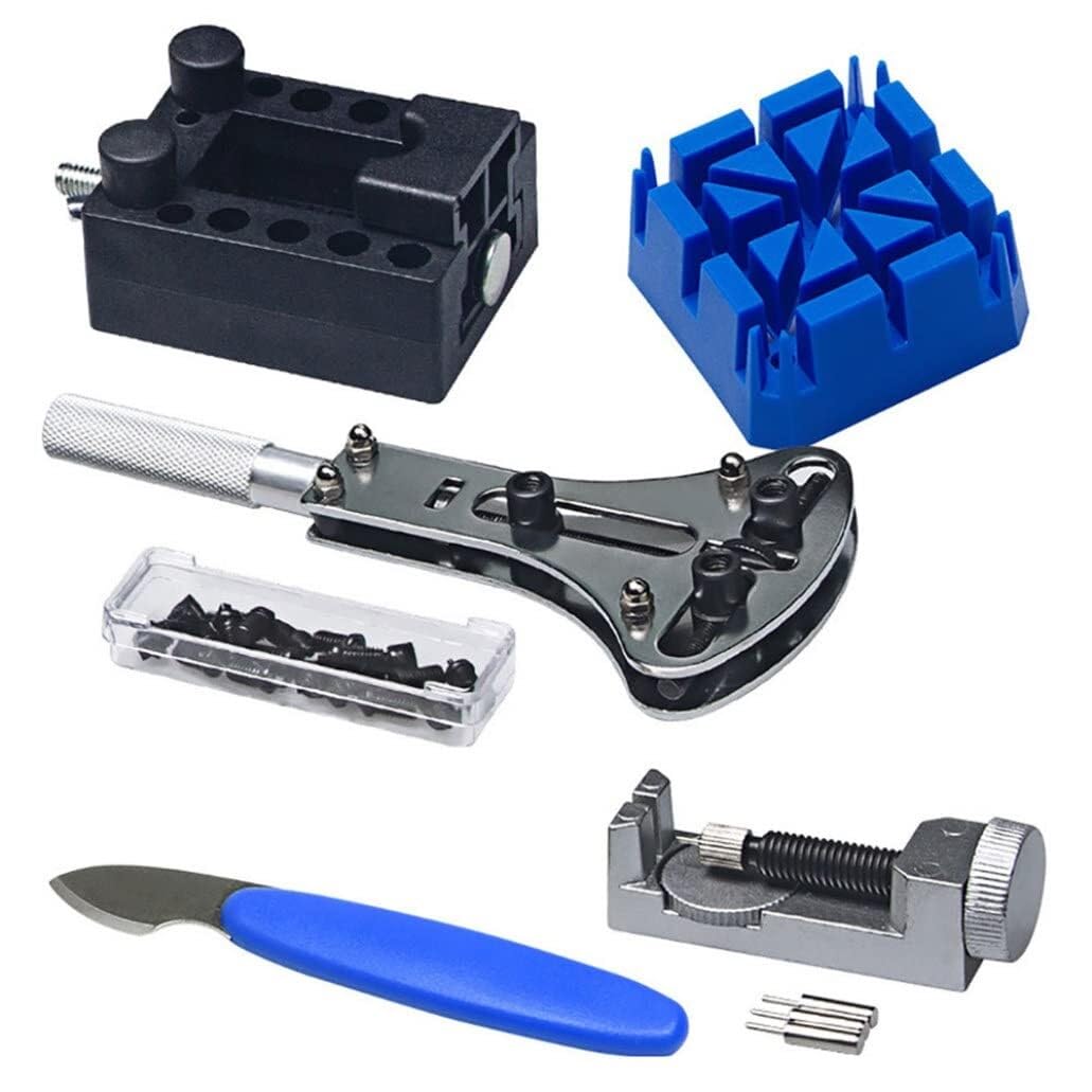 Kit de reparación de Relojes, Herramienta de relojero, Soporte de Caja Trasera de eslabones de Banda, abridor de Pasador de Barra de Resorte, Juego de 185 Piezas para Uso Industrial