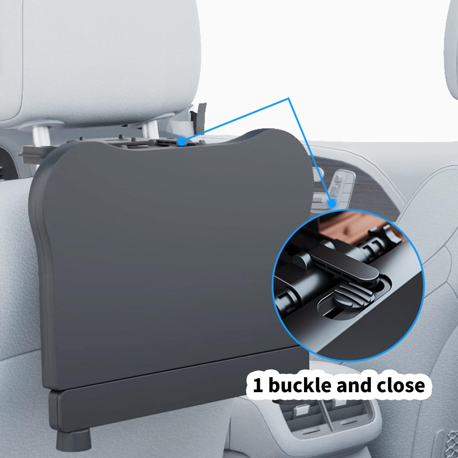 Mesa de coche fácil de transportar con soportes expandibles para teléfono y almacenamiento de tazas, bandeja ergonómica para vehículos, mejoras para comer y trabajar, escritorio