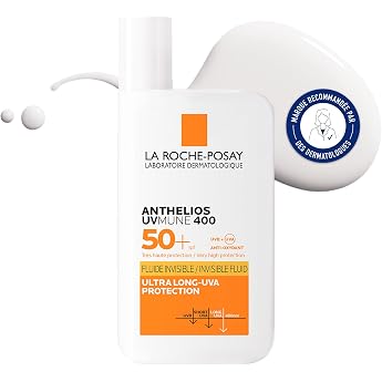 La Roche-Posay Anthelios UVmune 400 Invisible Fluid Sonnenschutzmittel LSF 50+ 50 ml Ultraleichte fl ssige Textur hohe Effizienz alle Hauttypen Sonnenschutz