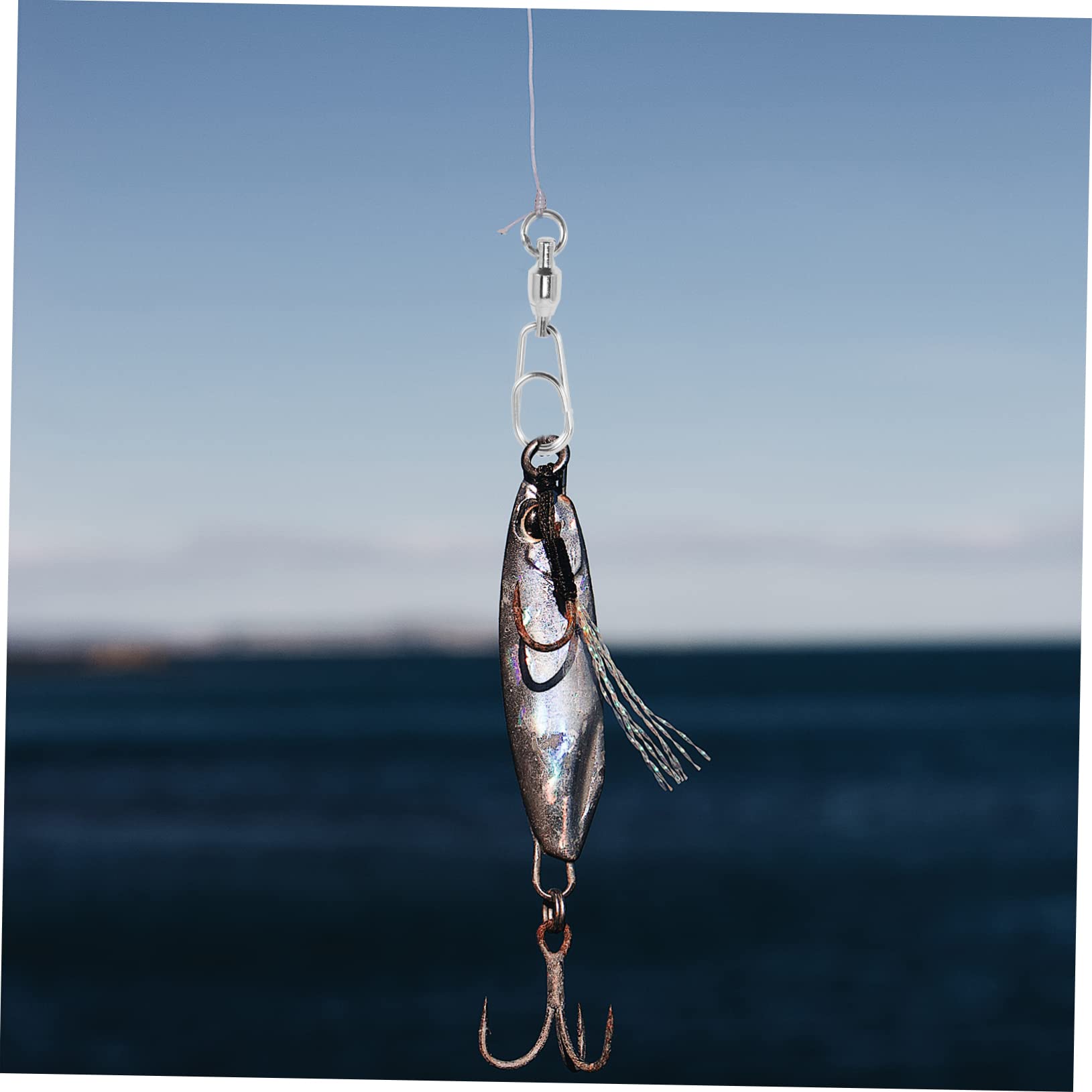 Yardwe 120 Pièces Connecteur D'Anneau À Huit Chiffres Émerillon De Pêche en Acier Inoxydable Outils De Pêche Au Leurre Portables Émerillons De Pêche Robustes Émerillons À Baril
