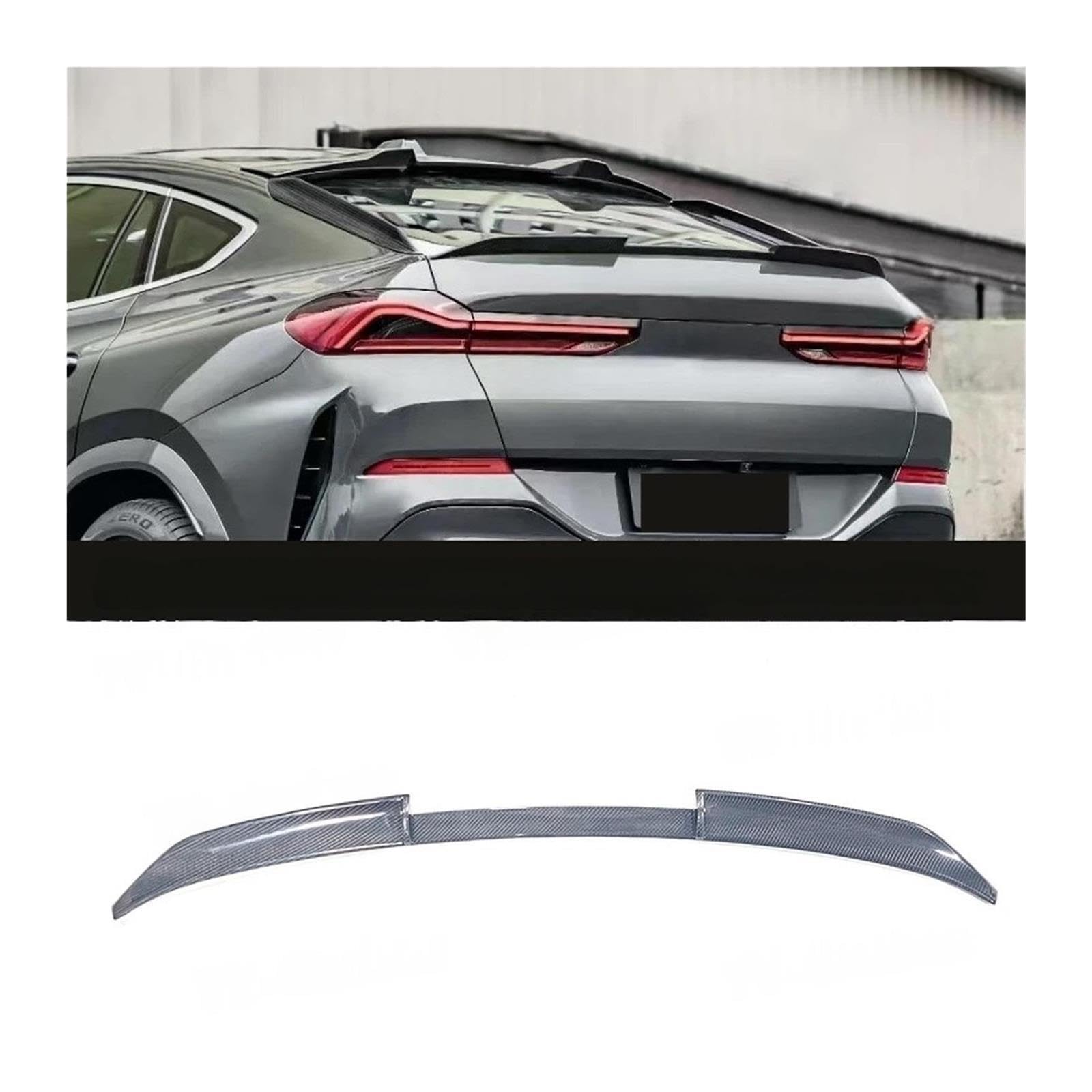 Tylny spoiler z prawdziwego włókna węglowego pokrywa bagażnika skrzydło MP styl kompatybilny z BMW X6 G06 X6M F96 LCI 2020-2025 tylna klapa Splitter Bodykits(Carbon Fiber)