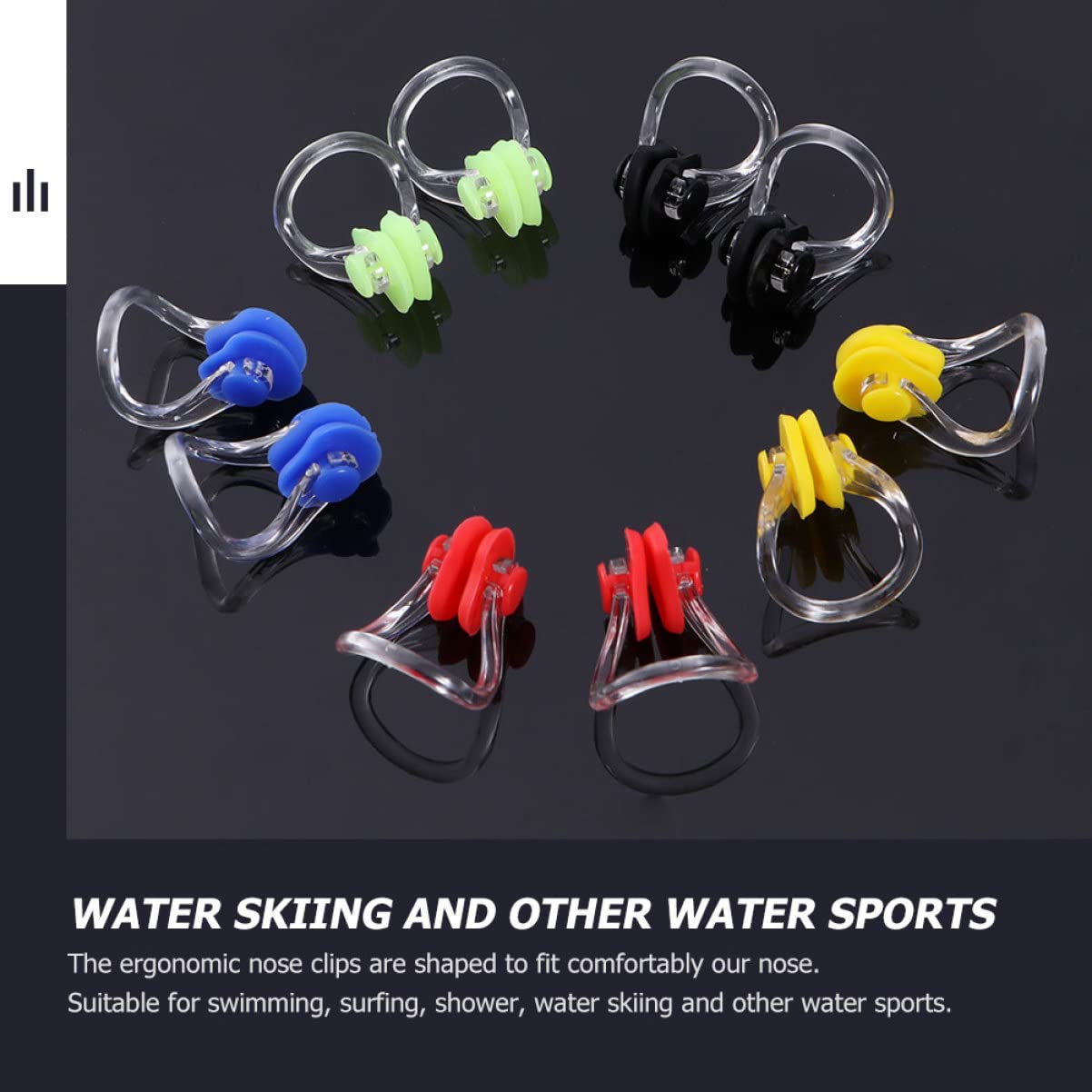 BESPORTBLE 100piezas Clips De Nariz Impermeables para Natación De Suave y Cómoda Protección para Nariz Agua para Nadadores Profesionales y Principiantes Mezclados