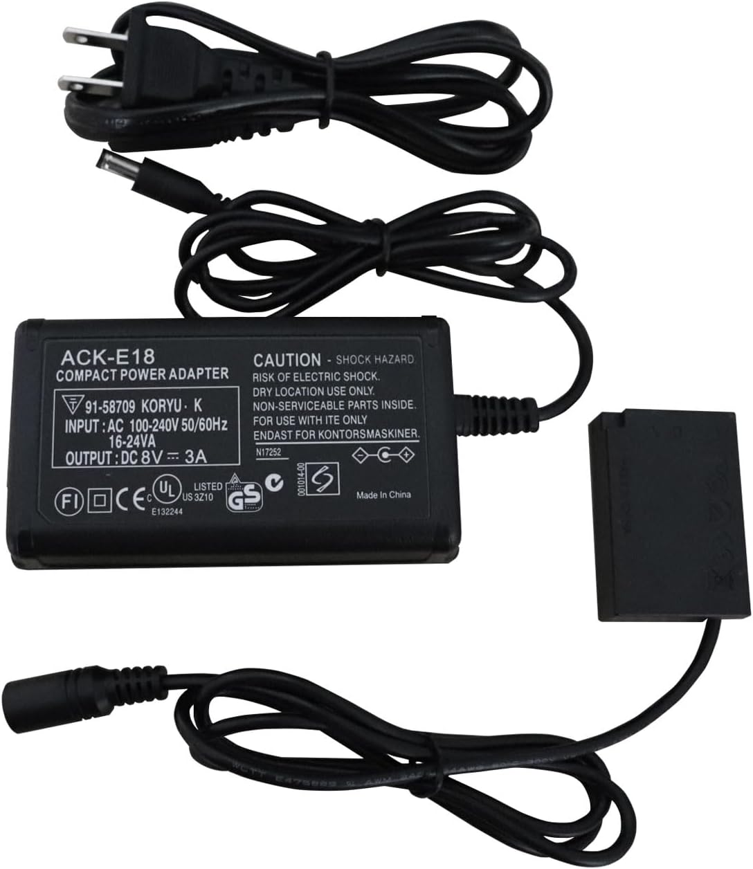 ACKE18 DRE18 DC Coupler Dummy Battery AC Power Adapter