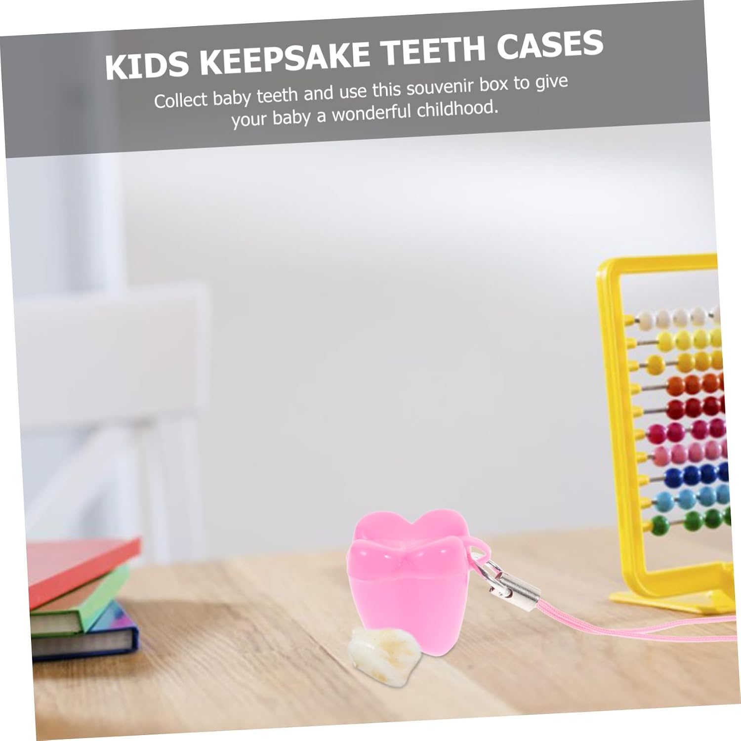 Toddmomy 50pcs Tooth Keepsake Organizer Tooth Box Lightweight and Portable Christening Birthday and Holidays Color