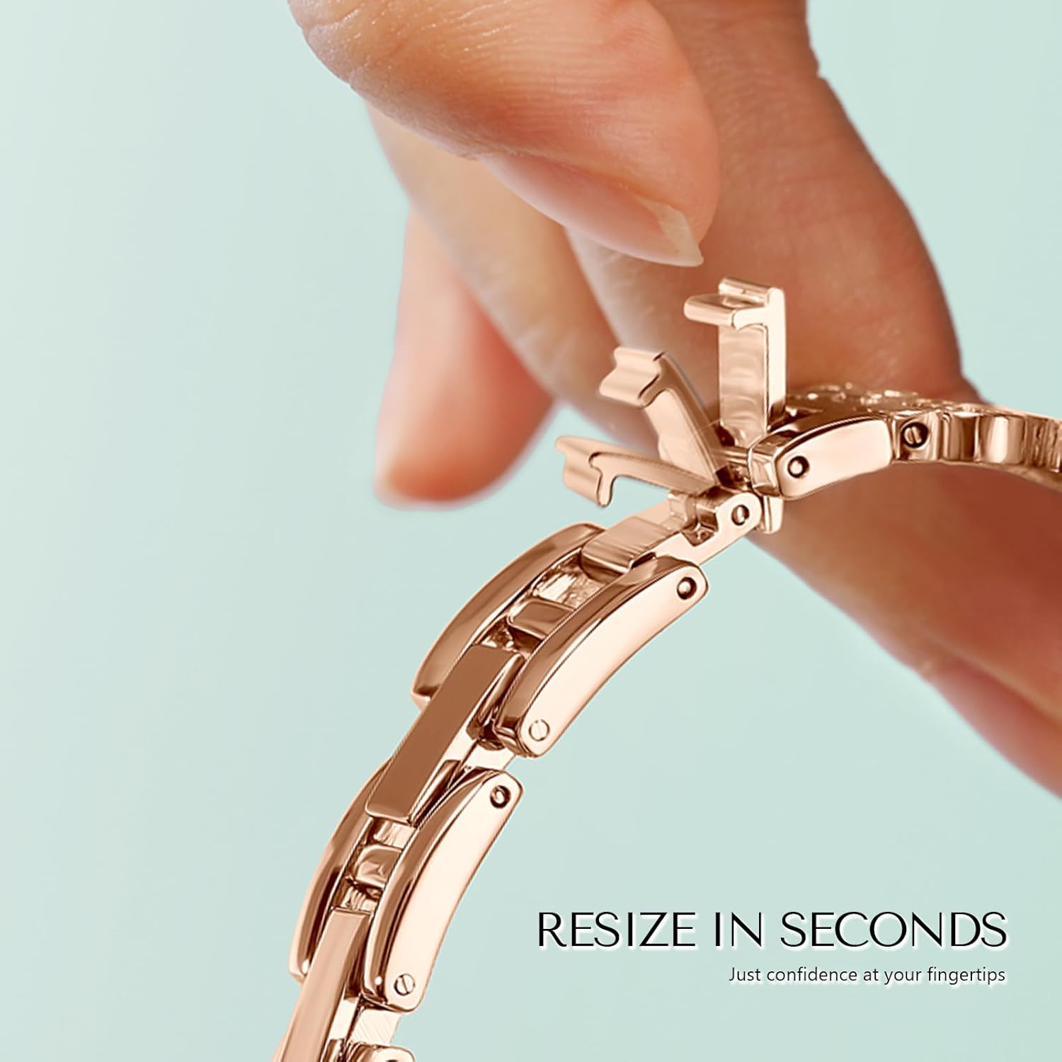 Metal Bands Compatible with Apple Watch 38mm 40mm 41mm 42mm 44mm 45mm 46mm 49mm for Women, Lucky Clover Bracelets Dressy Stainless Steel Strap for iWatch Series 11 10 9 8 7 6 5 4 3 SE Ultra - Image 5