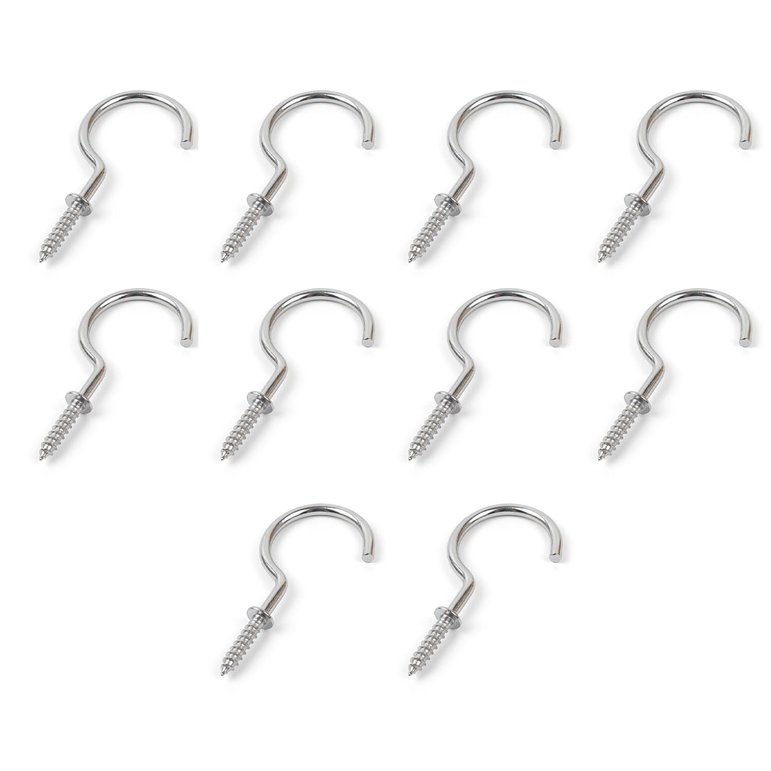 VOLO 2-Inch Steel Cup Ceiling Hooks Holder - Pack of 10 Pcs, Heavy Duty J Hook.-image-15