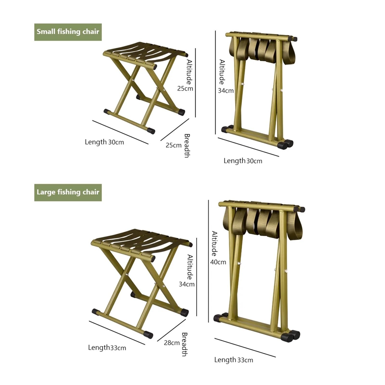 Campinghocker, Campinghocker Outdoor-Klapphocker Edelstahl Mini zusammenklappbarer