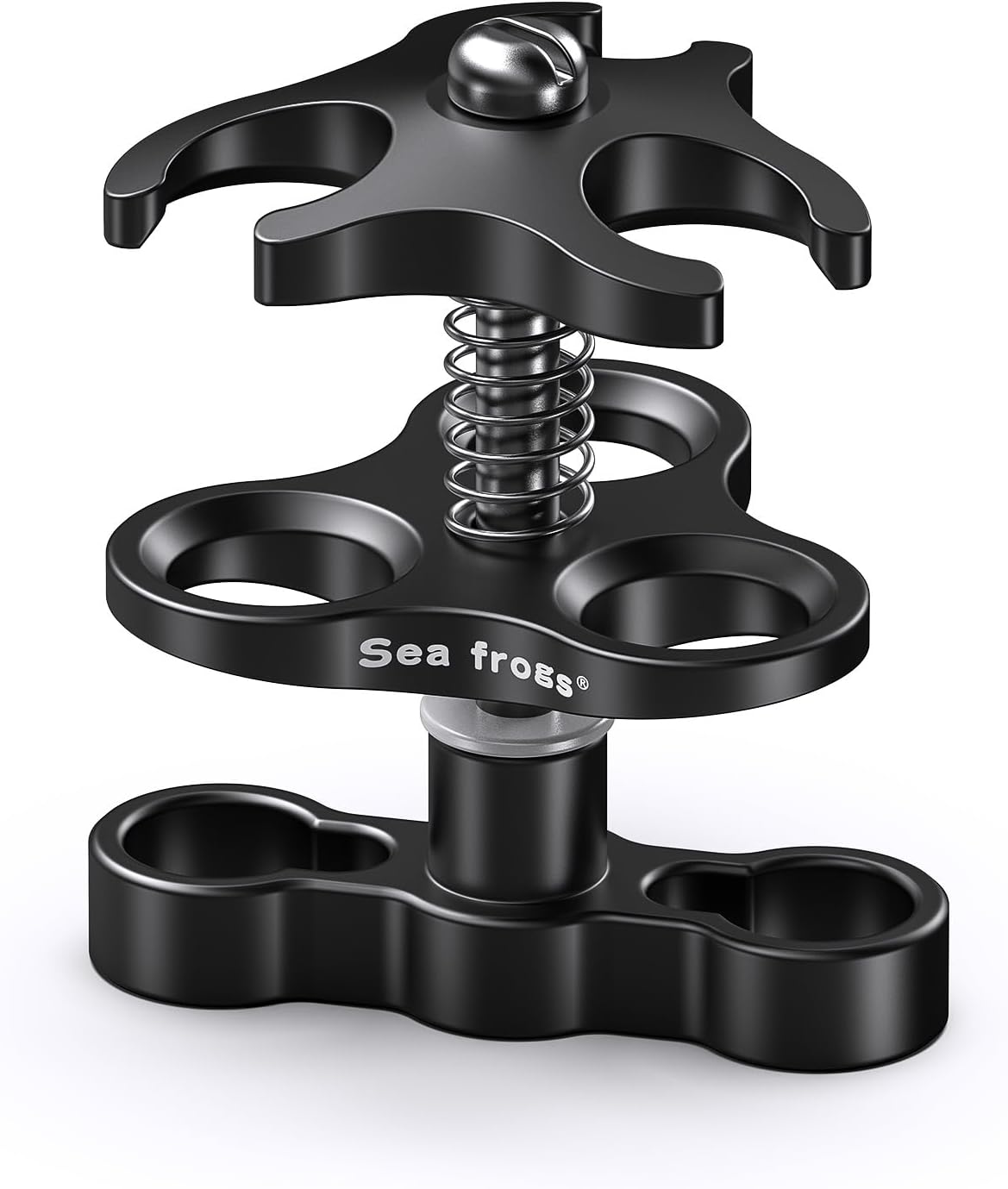 Sea frogs Diving Essential Accessory Ball Arm Clamp Three Cut Out Hole Lighting Arm System Fixed Mount Waterproof Case Tray Attachment CP-3