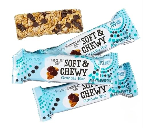 Soft & Chewy Granola Bars with Chocolate Chips, Whole Rolled Oats – Quality Kirkland – Individually Wrapped, 0.85 oz, 64 Count + Edlvs Sticker - Thumbnail 4