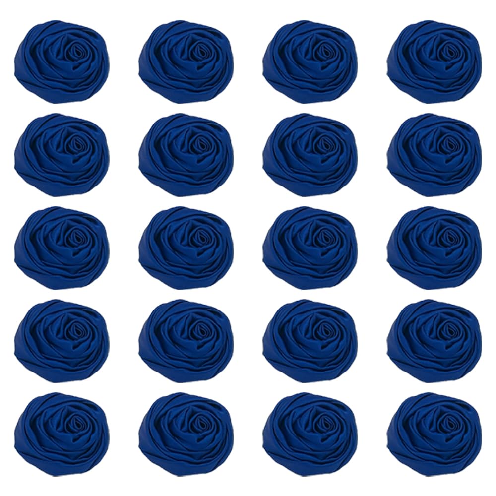 Rosas de tela para coser de 5x3 cm pack de 20 flores decorativas artesanales