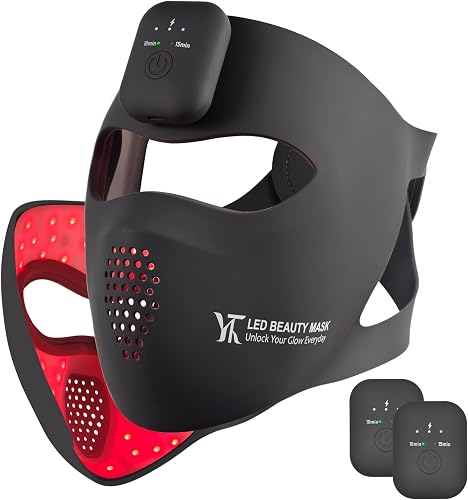 62% off promo code for Red Light for Face, Red & Near-Infrared Soft Lightweight Mask, Wireless Rechargeable 3D Led Spectrum Mask with Timing Function on Amazon