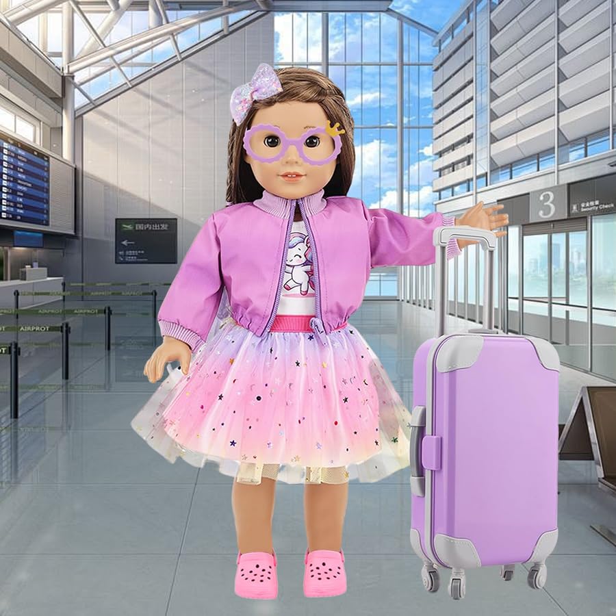 4 Paar Puppen Schuhe Zubehör Set für 14-18 Zoll Puppen, Puppenzubehör mit Gelb Rosa Blau Grün Puppenschuhe, 35-45cm Puppe Zubehör Puppenkleidung für Baby Puppe Mädchen Jungen Geschenk