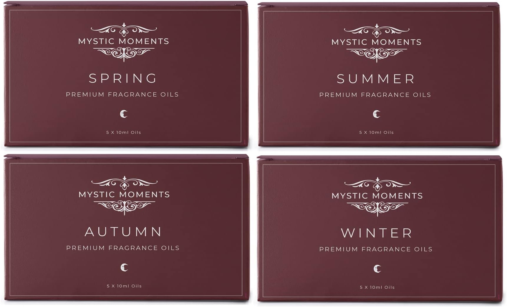 Mystic Moments | Four Seasons Fragrance Oil Gift Starter Packs 20x10ml | Spring, Summer, Autum, Winter | Perfect as a Gift