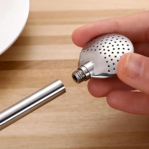 Miniatura 2 de Bombilla reutilizable Yerba Mate - Filtro de acero inoxidable extraíble estilo cuchara con una hermosa cuenta, popote de metal para beber té de