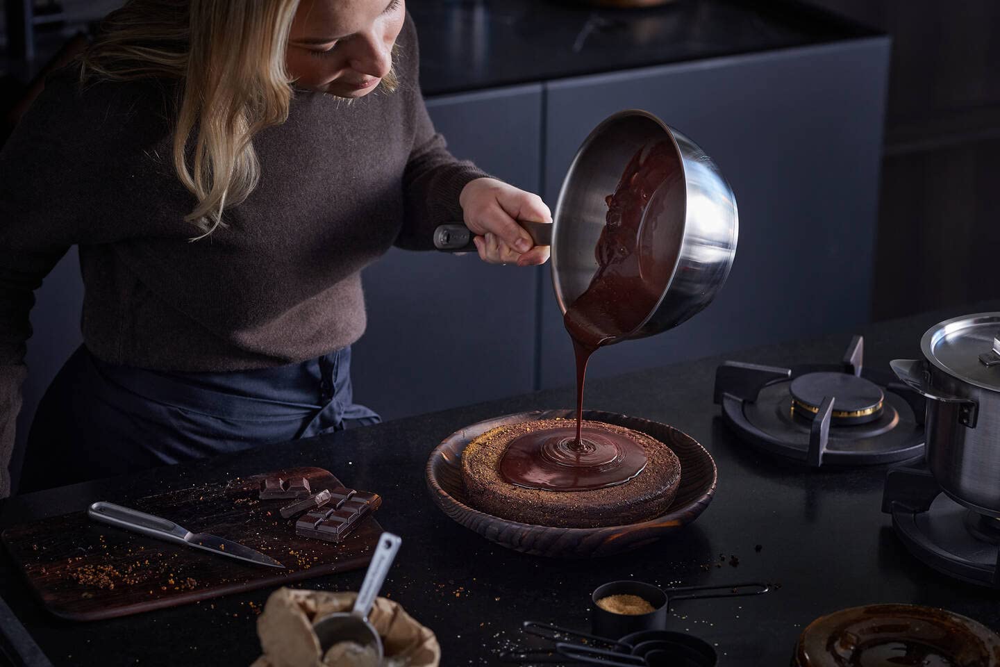 Fiskars Sauteuse, Ø 20 cm/ 2 L, Poêle non revêtue, Convient pour toutes les Cuisinières, Inox recyclé, All Steel, Argenté, 1064748