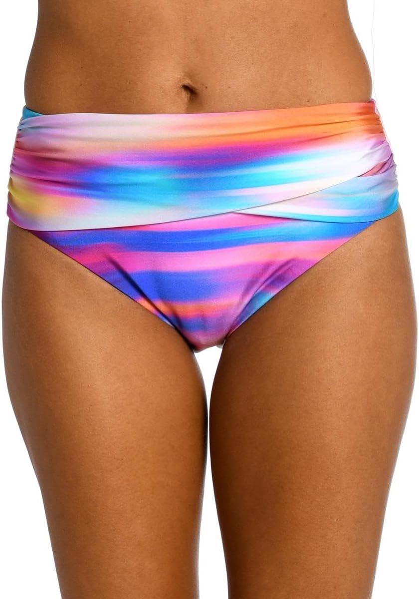 La Blanca Womens Mid Waist Sash Band Swimsuit Bottom