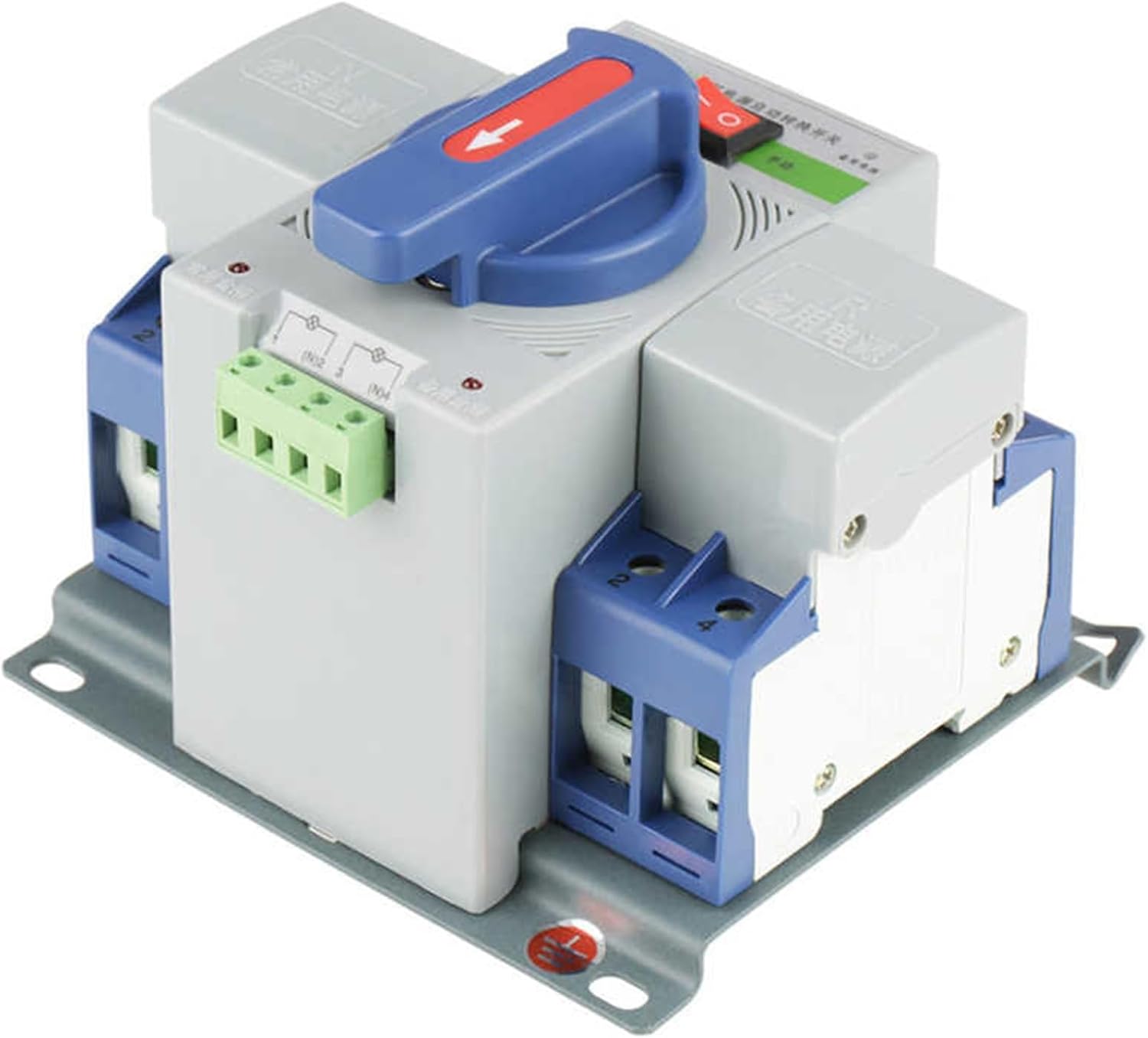 2P/4P Dual Power Automatic Transfer Switch 63A Circuit Breaker Changeover Switch Fire Fighting Type 400V Surge (Size : 4P 400V)