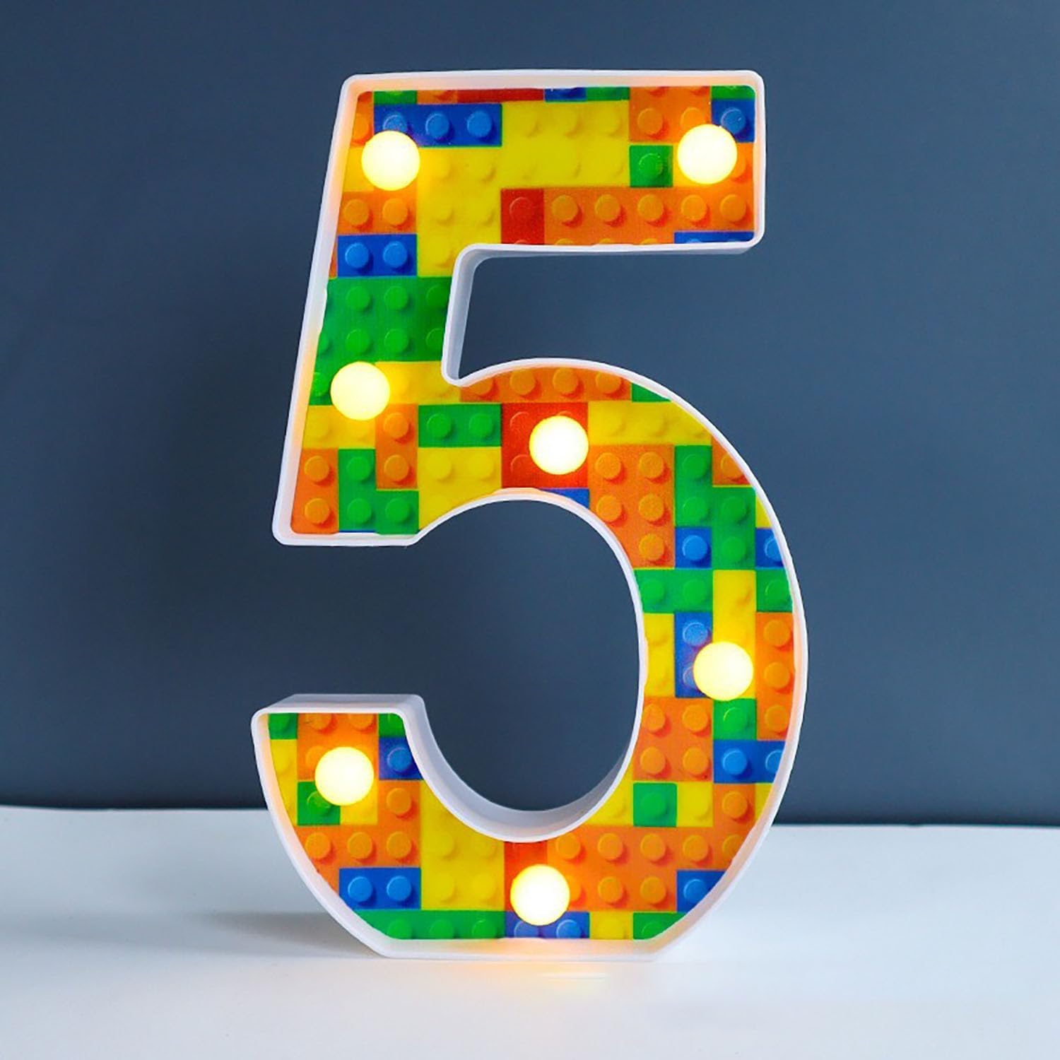Jemnpela LED Marquee Letter Number Sign Lights Glitter Light Up Alphabet Figure Night Light for Birthday Party Wedding Home Bar Holiday Wall Decoration
