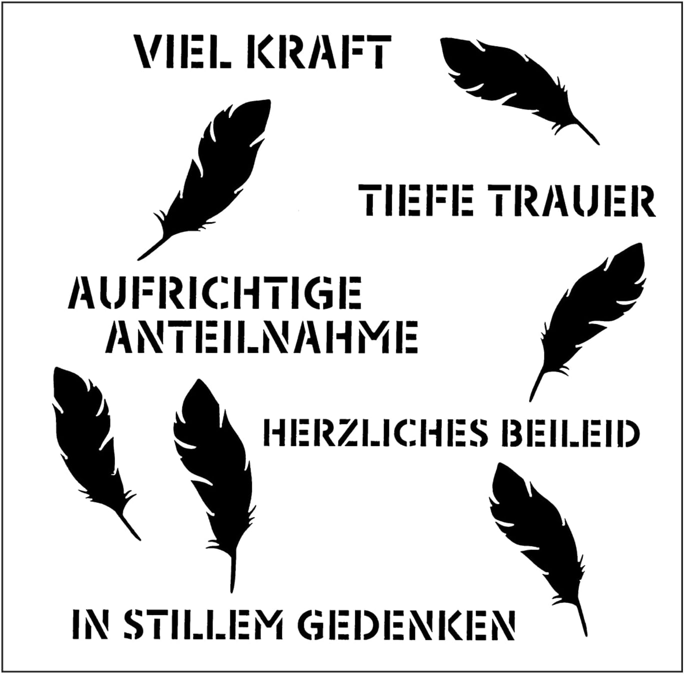 Vaessen Creative Art Stencil Stencil, White, 15 x 15 cm